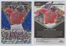 2021 Panini Prizm Fearless Blue Donut Circle Prizm /199 Rafael Devers #FR-4