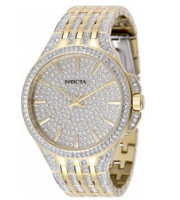 Invicta Celestial Lux Men's 43mm Gold Pave 427 Crystals Quartz Watch 50300