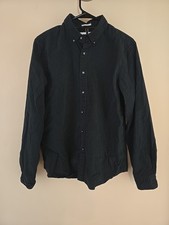 Denim  Flower Ricky Singh Men's Long Sleeve Button Down Blue Polka Dot Shirt M