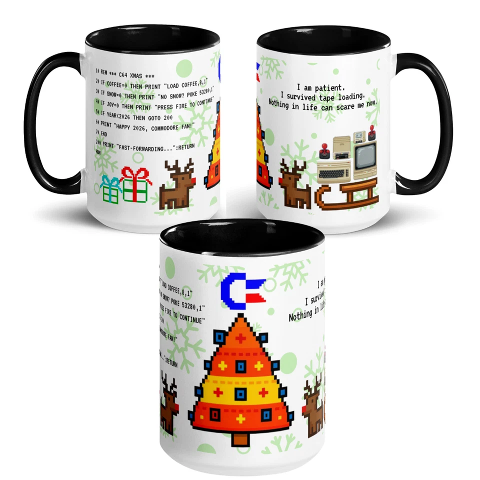 Commodore XMAS - Taza de 15 oz para Real C64 Legends Foto 2 de 4