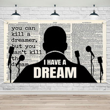 Martin Luther King Jr. Day Banner - I Have a Dream MLK Backdrop for Classroom an
