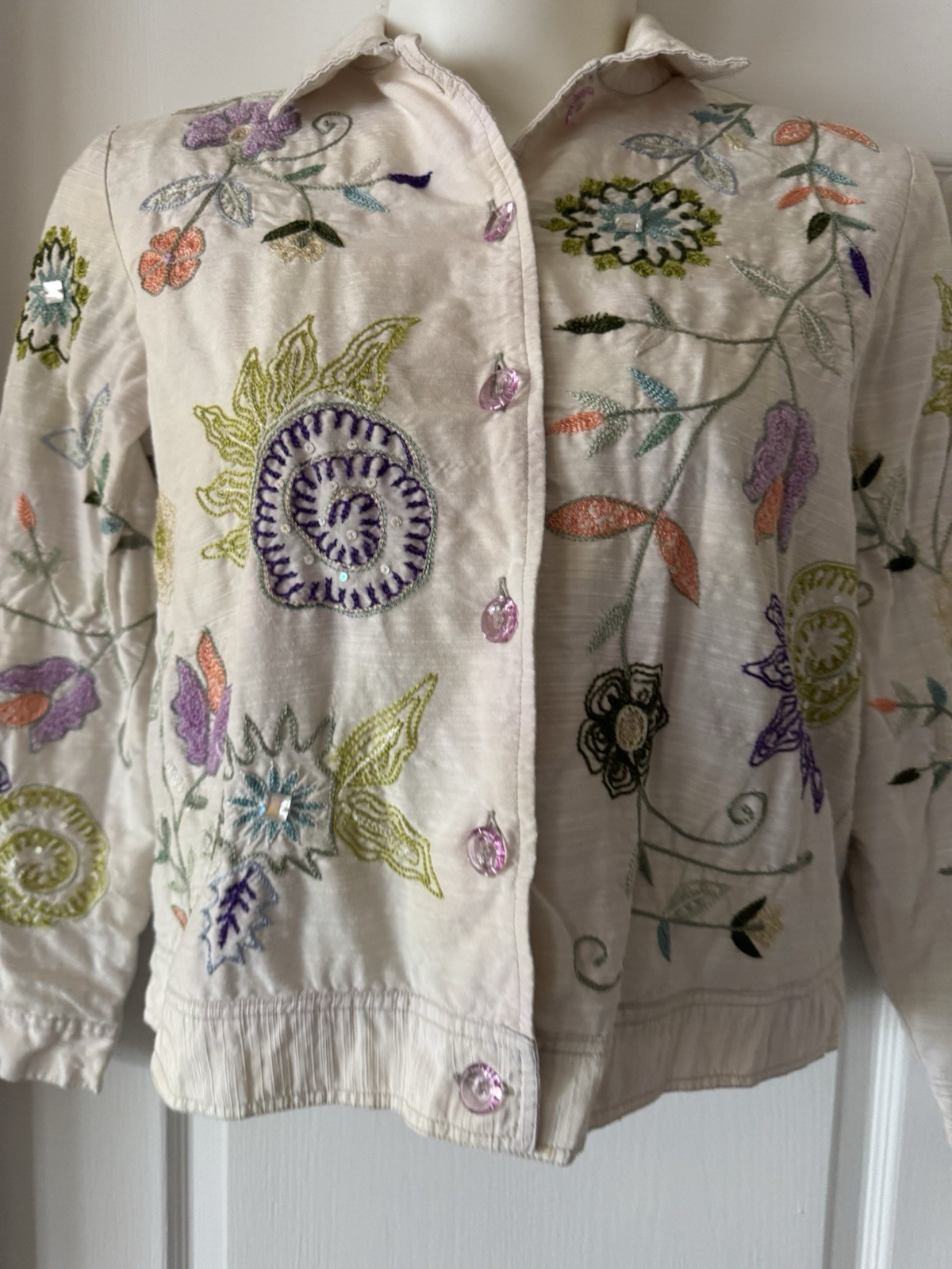 Ladies Patchington Button Down Jacket w/Embroider… - image 3