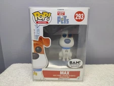 Funko Pop Secret Life of Pets Flocked Max BAM Exclusive #293 w/Protector