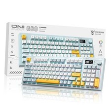 Wireless Keyboard Creamy Membrane with Rainbow Backlight,3-Mode Connectivity