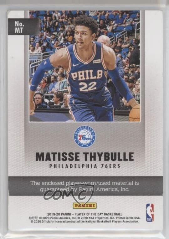 2019 Panini Player of the Day Jersey Cracked Ice /99 Matisse Thybulle Rookie RC - Image 2 of 2