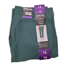 Kirkland Signature Women's Travel Pant - Utility Pocket - Elastic Waistband 14