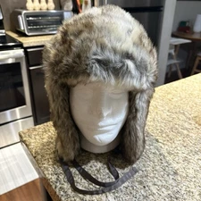Eddie Bauer Truckee Faux Fur Trapper Hat Natural OSFA One Size