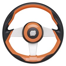 Uflex USA Grimani 13-4/5" Dia. Orange PU Coated Aluminum Steering Wheel