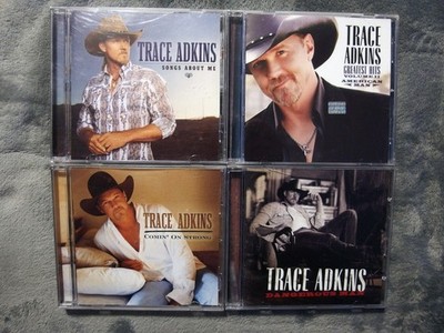   Lot of 4 Trace Adkins Country CDs Songs About Me, Comin  On Strong, Dangerous