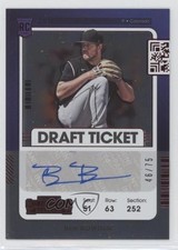 2021 Panini Contenders Rookie 2 Draft Ticket Red 46/75 Ben Bowden #157 Auto 0hj7