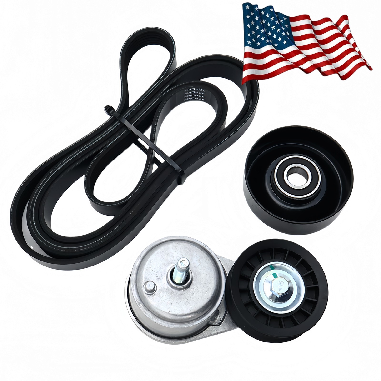 NEW Drive Belt Tensioner Pulleys Kit 38103 38001 For 1996-2005 Chevy Astro 4.3L thumbnail 21