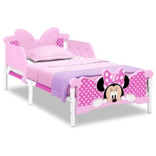 Delta Children Minnie Mouse 3D Toddler Bed, Pink Toddler, 