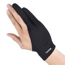 Terow 2-Finger Artist Glove for Drawing Tablets  iPad   Anti-Smudge, Fits Left