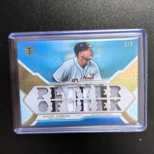 Topps 2018 Triple Threads Relics Miguel Cabrera Detroit Tigers MEM #TTR-MCB2 1/3