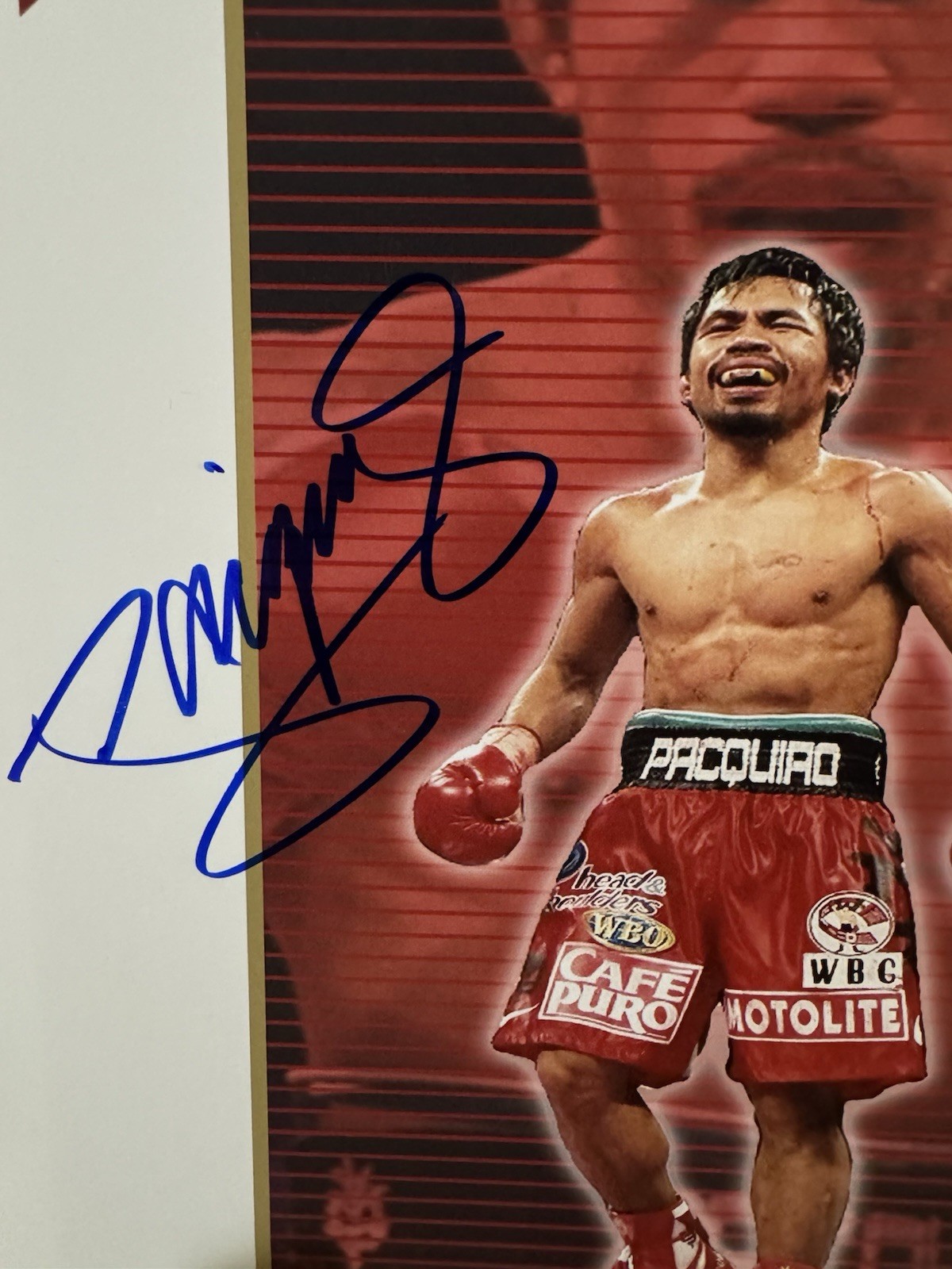 MANNY PACQUIAO SIGNED AUTO 8x10 BOXING PHOTO “PACMAN” Fan Art PSA 234 view 2