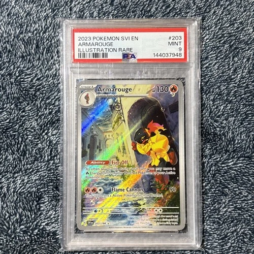 Pokemon Armarouge Scarlet & Violet 203 Illustration Rare PSA 9