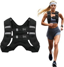 Adjustable Weighted Vest 6-30lb for Men Women Running Strength Training Workout