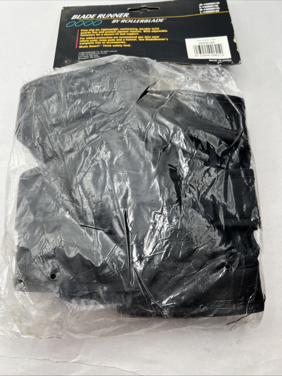 NOS Vintage Rollerblade WRIST GUARDS Blade Runner Adult Large Retro Black Teal