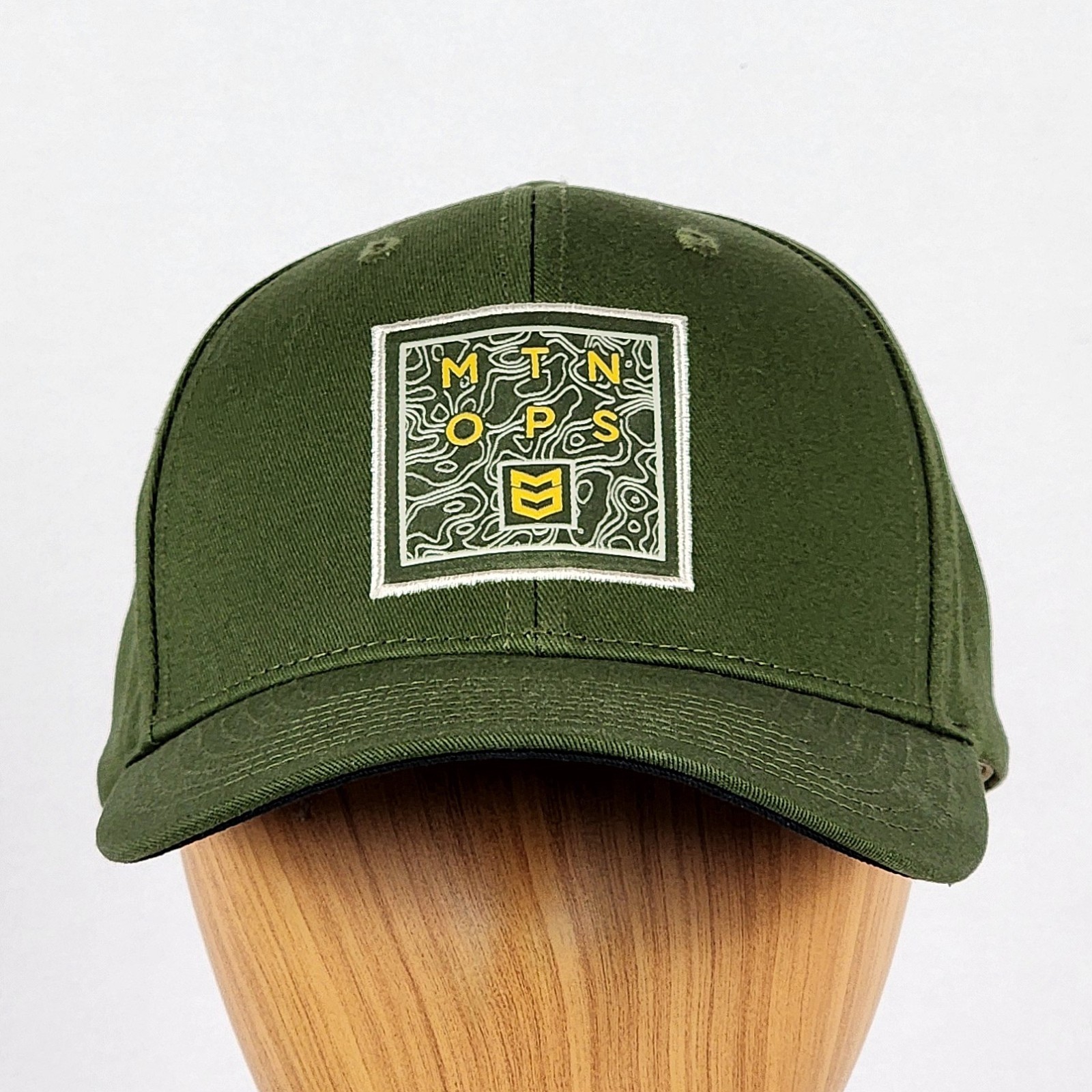 MTN OPS Topographic Logo Patch Green Snapback Cot… - image 3