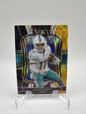 2025 Panini Select - Premier Level Jaylen Waddle #182 Black & Gold Shock Prizm