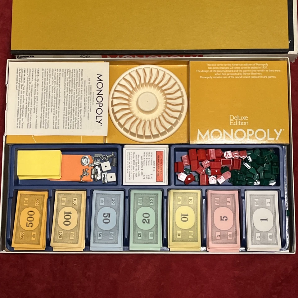 Vintage 1974 Monopoly Anniversary Edition Board Game Complete in box - Image 2 of 4