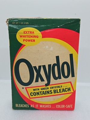 Vintage Oxydol Laundry Detergent Soap w/Green Crystals 1lb 4oz Color Safe Bleach