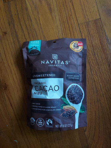 Navitas Organic Unsweetened Cacao Nibs 8 Oz BB 5/2025