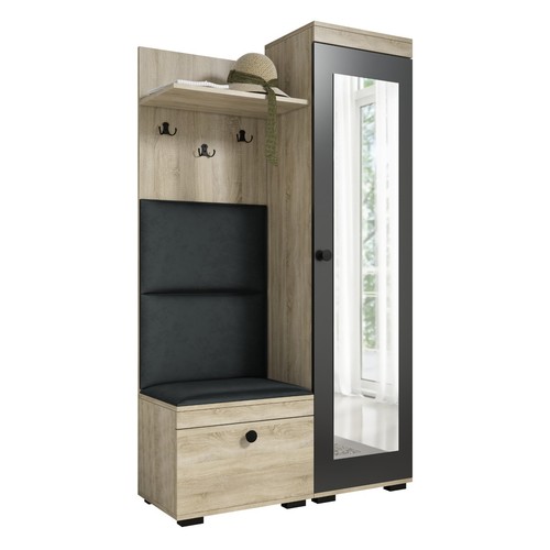 Flurgarderobe DUO, Garderobenschrank, Spiegel, Schuhschrank, fertig aufgebaut - Bild 31 von 33