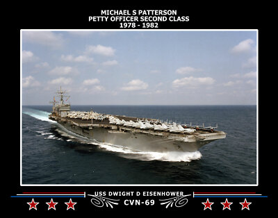 Navy Emporium USS Dwight D Eisenhower CVN-69 Canvas Photo Print 268CVN69
