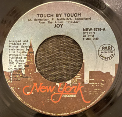 NEW-9276 ed1 PHILIPPINES PRESSING Joy: Touch By Touch. EURO DISCO, PARI