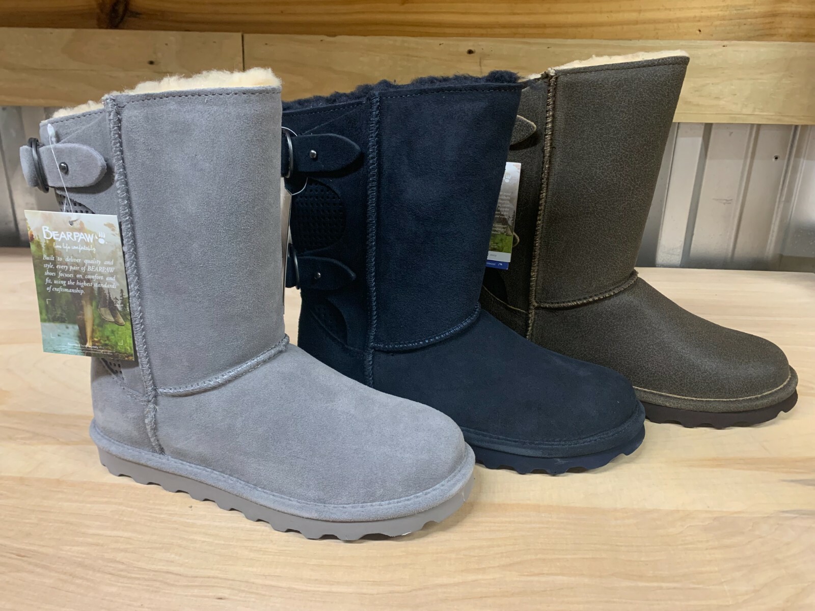 BearPaw Clara Suede Sheepskin/Wool 
