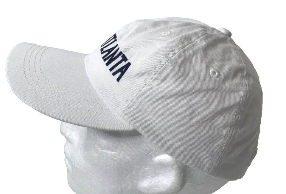 Atlanta Georgia GA Viaje Vacaciones Correa Trasera Blanco Adulto Logo Gorra de Béisbol Sombrero Foto 4 de 4