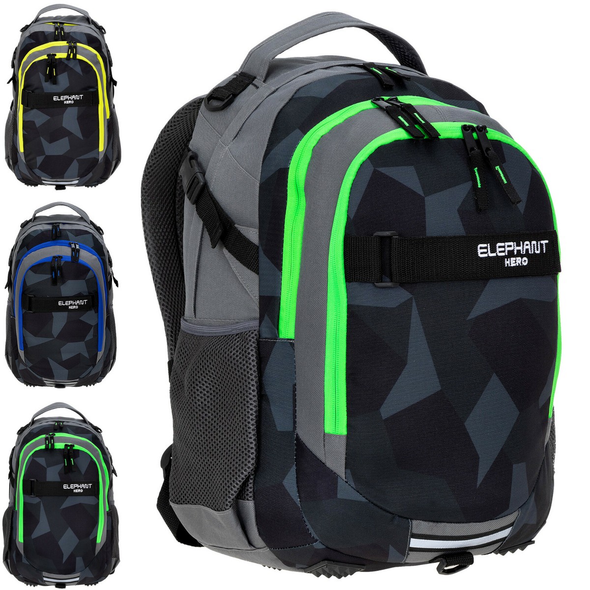 Rucksack Schulrucksack Jungen Elephant Signature Mappe Bag 12723 TT Blau- Grau +f
