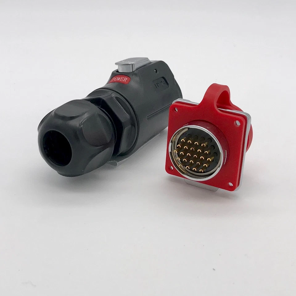 CNLINKO 24 Pin Power Connector Female Plug & Male Socket Waterproof Heavy Duty - Image 2 of 4