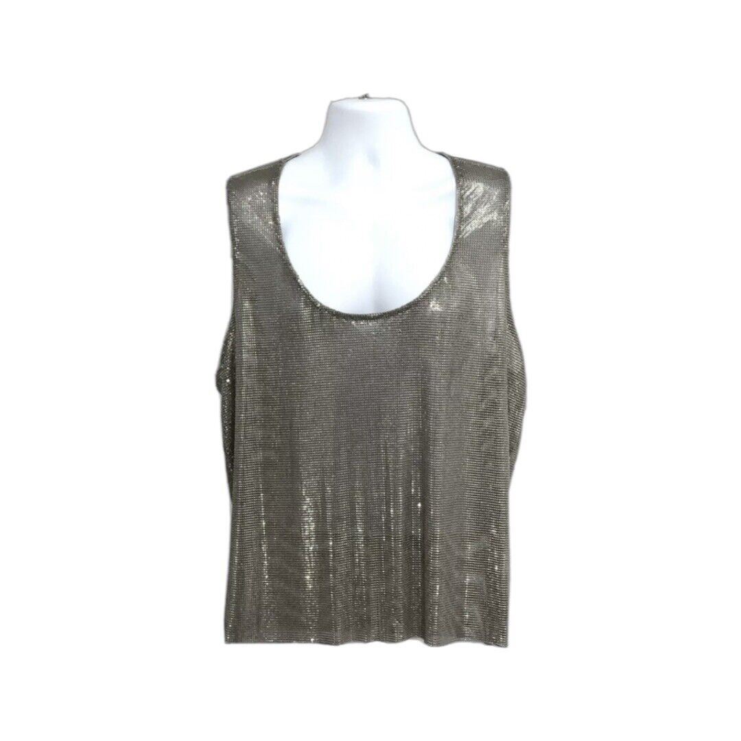 Vintage 80’s Gianni Versace Metal Mesh Tank Top Size 52 NWT RARE