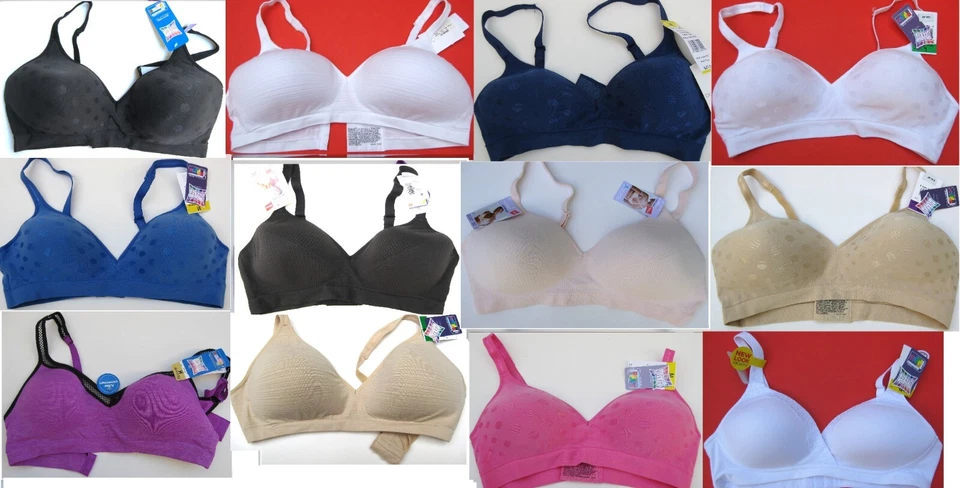 Nuevo Sujetador de Espuma Hanes CustomFlex Fit Sin Alambres HU08/G260 Talla M-3XL Elige 1 Foto 2 de 3