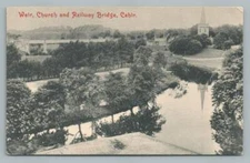 Weir Church & Railway Bridge CAHIR County Tipperary Ireland ~ Antique PC 1910s