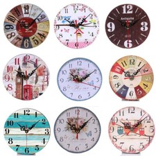 Wooden MDF Wall Clock Covered by Paper Desk Clock New Clock  Living Room