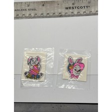 Vintage Easter Bunny Puffy Stickers Easter Egg Bonnet NEW Estate