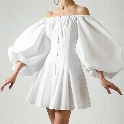 Women Casual Elegant Off Shoulder Puff 