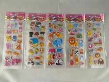5 Different Sheets 3D Puffy Animal Stickers Bulk Stickers for Girls Boys Kids
