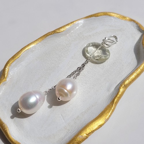 Pendentif Collier Argent 925 Perle De Culture Grenat Diamant Herkimer - Bijou Pierres Précieuses Rose-Mimosa Neuf