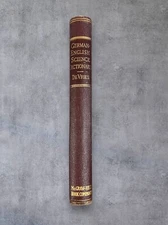 1939 Antique German - English Science Dictionary Louis De Vries 1st Edition