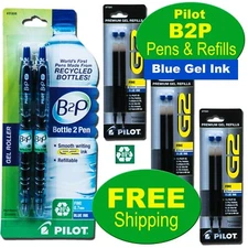 Pilot B2P 07 Recycled Pens & Refills, Bottle 2 Pen, Blue Gel Ink, 0.7mm Fine