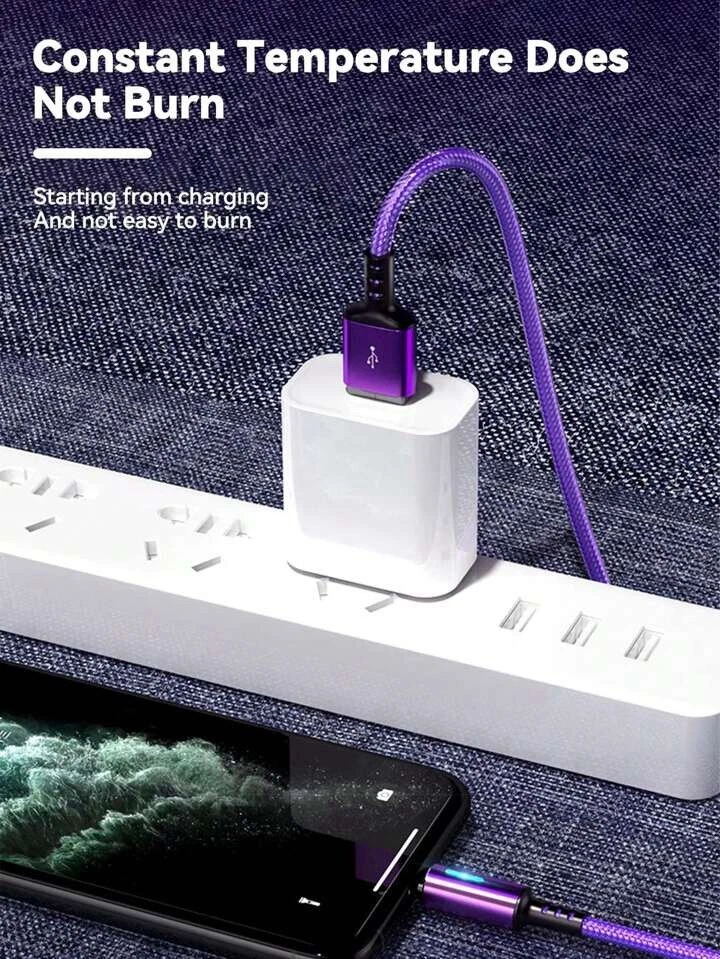 Usb to Usb-C Charger Cable 120W Fast Type C  Lead  1.2M For IPHONE, SAMSUNG - Image 4 of 4