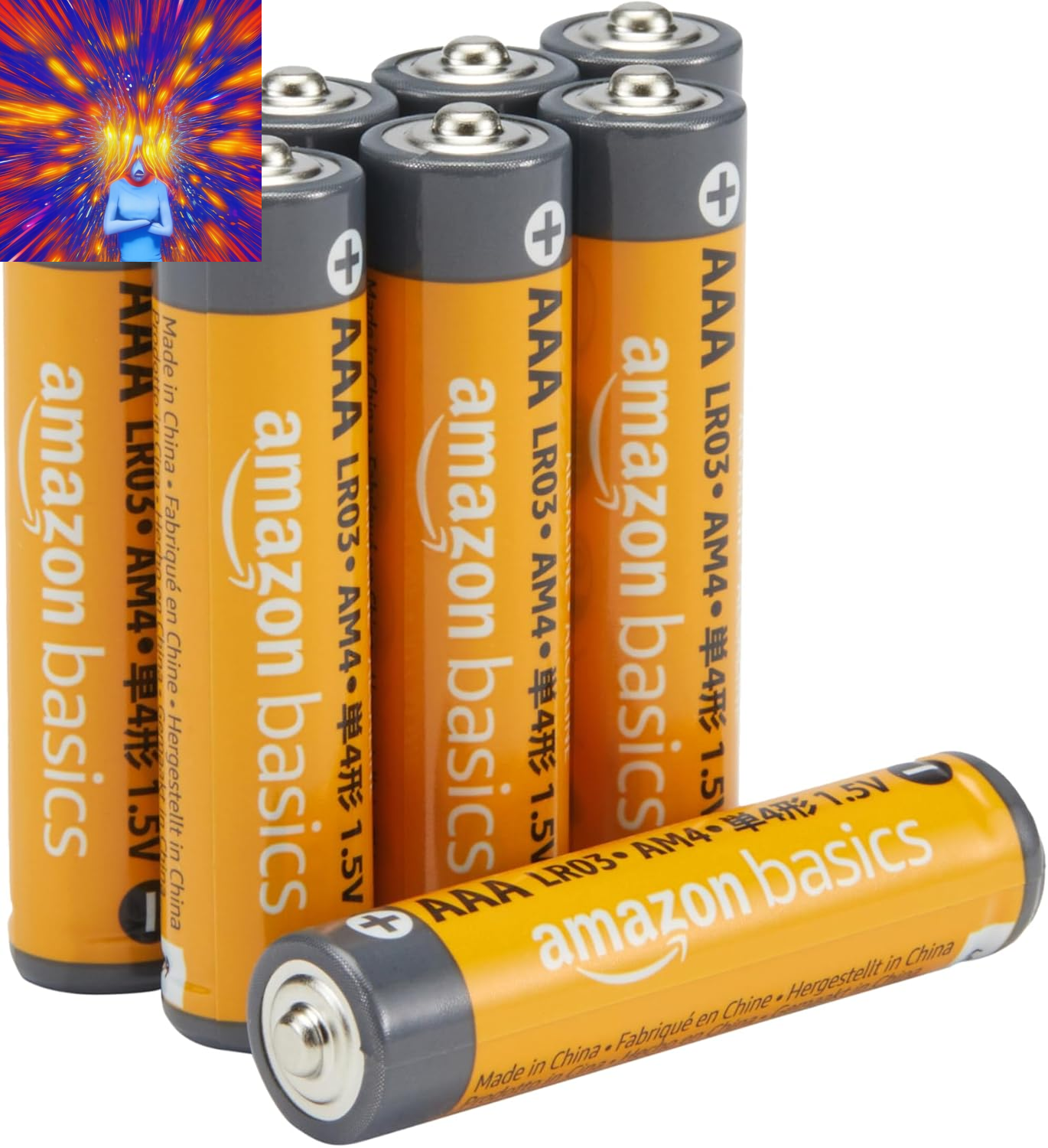 AAA Alkaline High-Performance Batteries, 1.5 Volt, 10-Year Shelf Life, 8 Count (