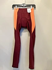 Xersion Padded Cycling Leggings Full Length High Rise Women Small Maroon UPF NWT