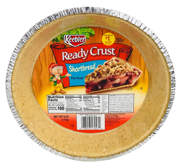 Keebler Ready Crust Shortbread 9 Inch Pie Crust 6 Oz Tin for sale