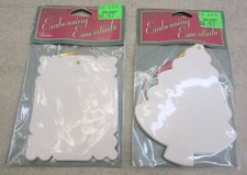 Set of 2 NEW 1998 Darice Embossing Essentials 24 Pieces Tree Label White