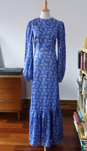 The Vampires Wife blue silk dress UK size 10 US si